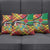 Dominica Creole Day Pillow Cover Madras Pattern Zipper Stylized - Wonder Print Shop