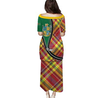Dominica Creole Day Puletasi Madras Pattern Zipper Stylized - Wonder Print Shop