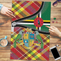 Dominica Creole Day Puzzle Madras Pattern Zipper Stylized - Wonder Print Shop