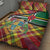 Dominica Creole Day Quilt Bed Set Madras Pattern Zipper Stylized - Wonder Print Shop