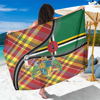 Dominica Creole Day Sarong Madras Pattern Zipper Stylized - Wonder Print Shop