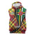 Dominica Creole Day Sleeveless Zip Hoodie Madras Pattern Zipper Stylized - Wonder Print Shop
