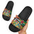 Dominica Creole Day Slide Sandals Madras Pattern Zipper Stylized - Wonder Print Shop