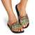 Dominica Creole Day Slide Sandals Madras Pattern Zipper Stylized - Wonder Print Shop