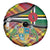 Dominica Creole Day Spare Tire Cover Madras Pattern Zipper Stylized - Wonder Print Shop