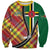 Dominica Creole Day Sweatshirt Madras Pattern Zipper Stylized - Wonder Print Shop