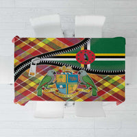 Dominica Creole Day Tablecloth Madras Pattern Zipper Stylized - Wonder Print Shop