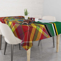 Dominica Creole Day Tablecloth Madras Pattern Zipper Stylized - Wonder Print Shop