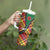 Dominica Creole Day Tumbler With Handle Madras Pattern Zipper Stylized - Wonder Print Shop