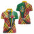 Dominica Creole Day Women Polo Shirt Madras Pattern Zipper Stylized - Wonder Print Shop