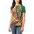 Dominica Creole Day Women Polo Shirt Madras Pattern Zipper Stylized - Wonder Print Shop