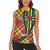 Dominica Creole Day Women Sleeveless Polo Shirt Madras Pattern Zipper Stylized - Wonder Print Shop