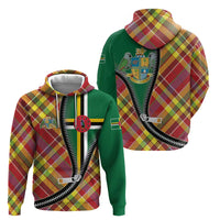 Dominica Creole Day Zip Hoodie Madras Pattern Zipper Stylized - Wonder Print Shop