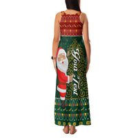 Custom South Africa Christmas Family Matching Tank Maxi Dress and Hawaiian Shirt Geseende Kersfees Santa Claus African Pattern - Wonder Print Shop