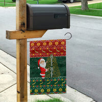 Custom South Africa Christmas Garden Flag Geseende Kersfees Santa Claus African Pattern - Wonder Print Shop