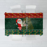 Custom South Africa Christmas Tablecloth Geseende Kersfees Santa Claus African Pattern - Wonder Print Shop