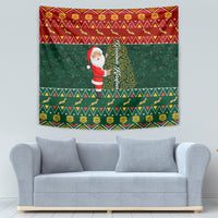Custom South Africa Christmas Tapestry Geseende Kersfees Santa Claus African Pattern - Wonder Print Shop