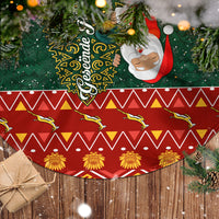 South Africa Christmas Tree Skirt Geseende Kersfees Santa Claus African Pattern - Wonder Print Shop