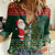 Custom South Africa Christmas Women Casual Shirt Geseende Kersfees Santa Claus African Pattern - Wonder Print Shop