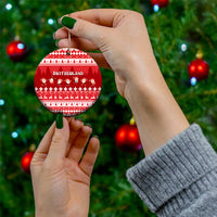 Switzerland Christmas Ceramic Ornament Merry Christmas Funny Santa Claus - Wonder Print Shop