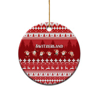 Switzerland Christmas Ceramic Ornament Merry Christmas Funny Santa Claus - Wonder Print Shop