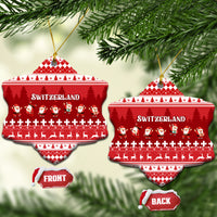 Switzerland Christmas Ceramic Ornament Merry Christmas Funny Santa Claus - Wonder Print Shop