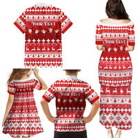 Custom Switzerland Christmas Family Matching Puletasi Dress and Hawaiian Shirt Merry Christmas Funny Santa Claus - Wonder Print Shop