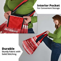 Custom Switzerland Christmas Grocery Bag Merry Christmas Funny Santa Claus