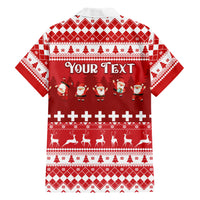 Custom Switzerland Christmas Hawaiian Shirt Merry Christmas Funny Santa Claus - Wonder Print Shop