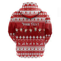 Custom Switzerland Christmas Hoodie Merry Christmas Funny Santa Claus - Wonder Print Shop