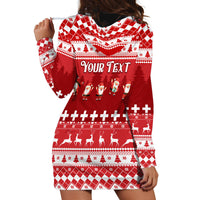 Custom Switzerland Christmas Hoodie Dress Merry Christmas Funny Santa Claus - Wonder Print Shop