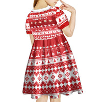 Custom Switzerland Christmas Kid Short Sleeve Dress Merry Christmas Funny Santa Claus - Wonder Print Shop