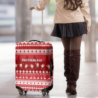 Custom Switzerland Christmas Luggage Cover Merry Christmas Funny Santa Claus - Wonder Print Shop