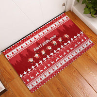 Custom Switzerland Christmas Rubber Doormat Merry Christmas Funny Santa Claus - Wonder Print Shop
