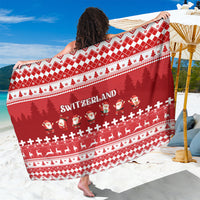 Custom Switzerland Christmas Sarong Merry Christmas Funny Santa Claus - Wonder Print Shop