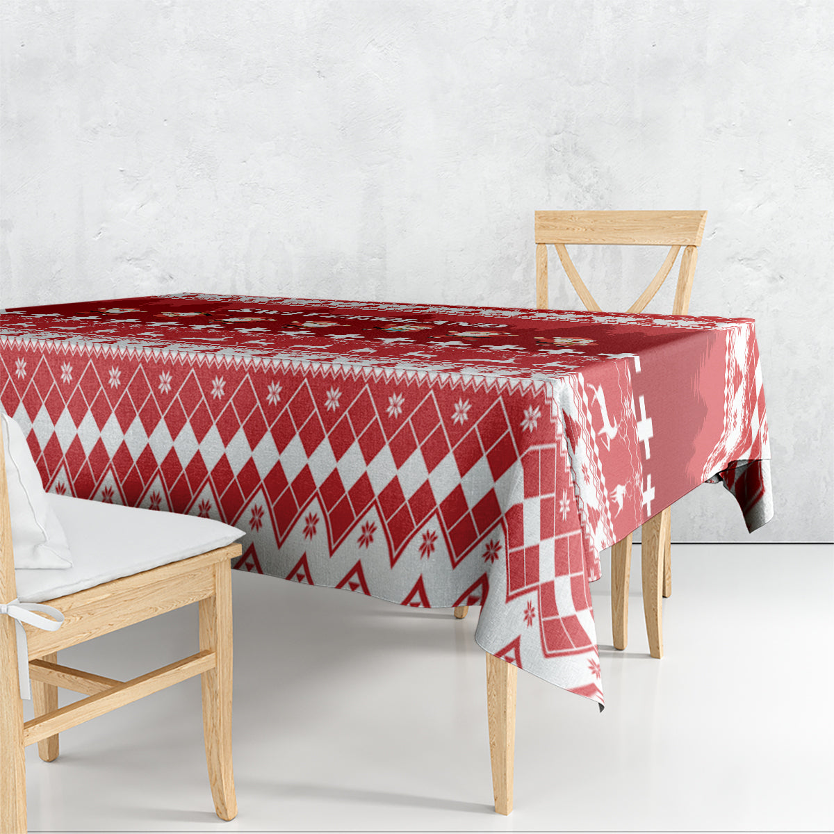 Custom Switzerland Christmas Tablecloth Merry Christmas Funny Santa Claus - Wonder Print Shop