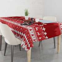 Custom Switzerland Christmas Tablecloth Merry Christmas Funny Santa Claus - Wonder Print Shop