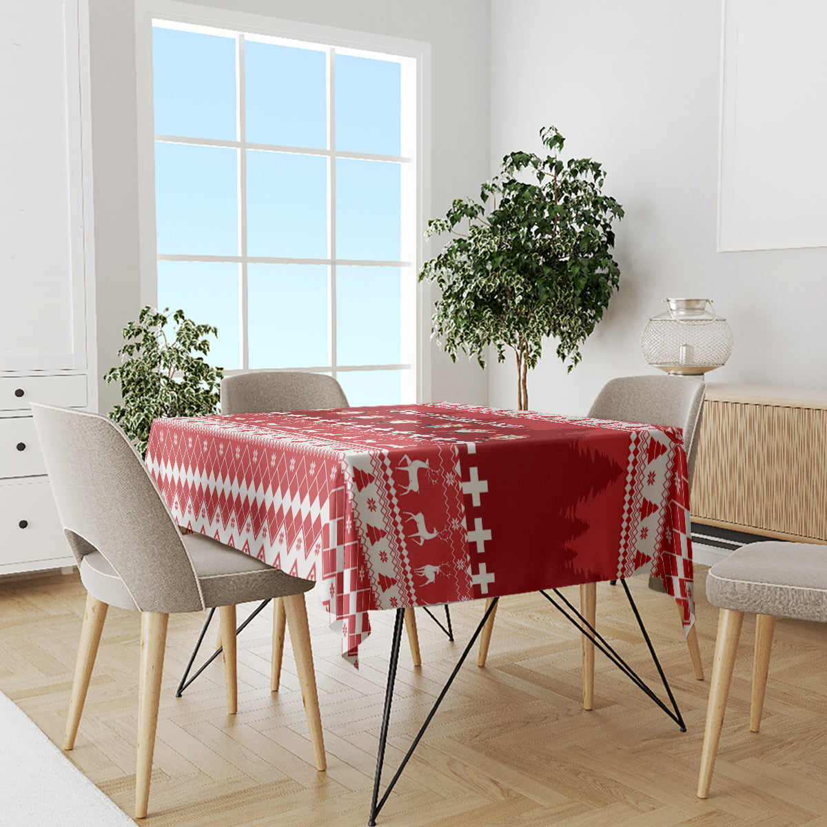 Custom Switzerland Christmas Tablecloth Merry Christmas Funny Santa Claus - Wonder Print Shop