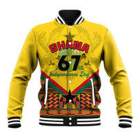 Ghana Independence Day Baseball Jacket Freedom and Justice African Pattern - Wonder Print Shop