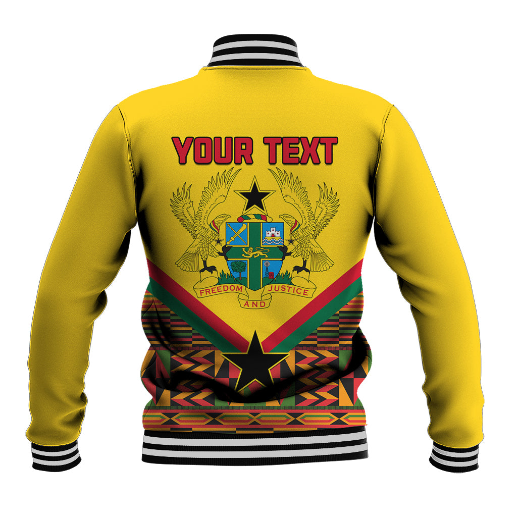 Ghana Independence Day Baseball Jacket Freedom and Justice African Pattern - Wonder Print Shop