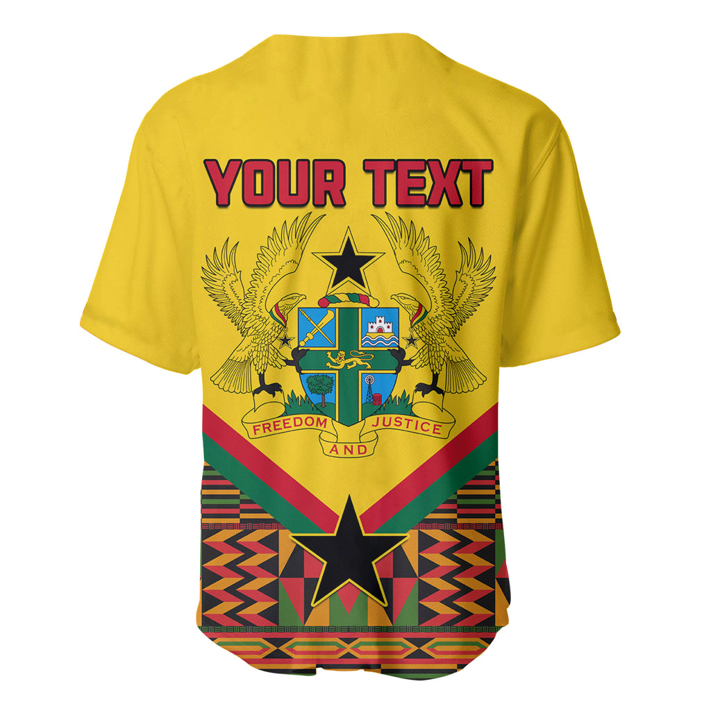 Ghana Independence Day Baseball Jersey Freedom and Justice African Pattern - Wonder Print Shop