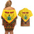 Ghana Independence Day Couples Matching Off Shoulder Short Dress and Hawaiian Shirt Freedom and Justice African Pattern