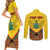 Ghana Independence Day Couples Matching Short Sleeve Bodycon Dress and Long Sleeve Button Shirt Freedom and Justice African Pattern