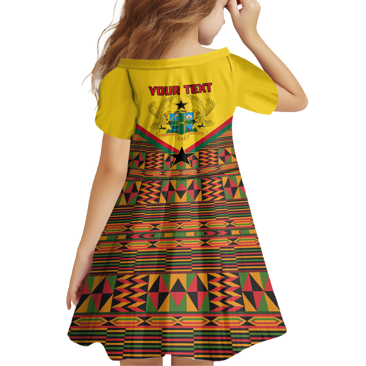 Ghana Independence Day Family Matching Off Shoulder Maxi Dress and Hawaiian Shirt Freedom and Justice African Pattern - Wonder Print Shop