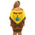 Ghana Independence Day Family Matching Off Shoulder Short Dress and Hawaiian Shirt Freedom and Justice African Pattern