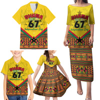 Ghana Independence Day Family Matching Puletasi and Hawaiian Shirt Freedom and Justice African Pattern - Wonder Print Shop