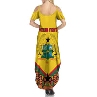 Ghana Independence Day Family Matching Summer Maxi Dress and Hawaiian Shirt Freedom and Justice African Pattern - Wonder Print Shop