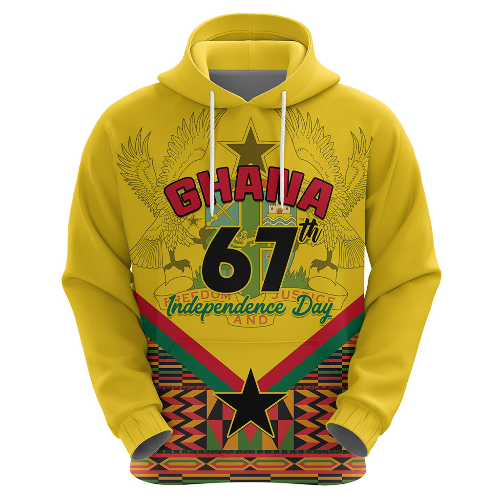 Ghana Independence Day Hoodie Freedom and Justice African Pattern - Wonder Print Shop