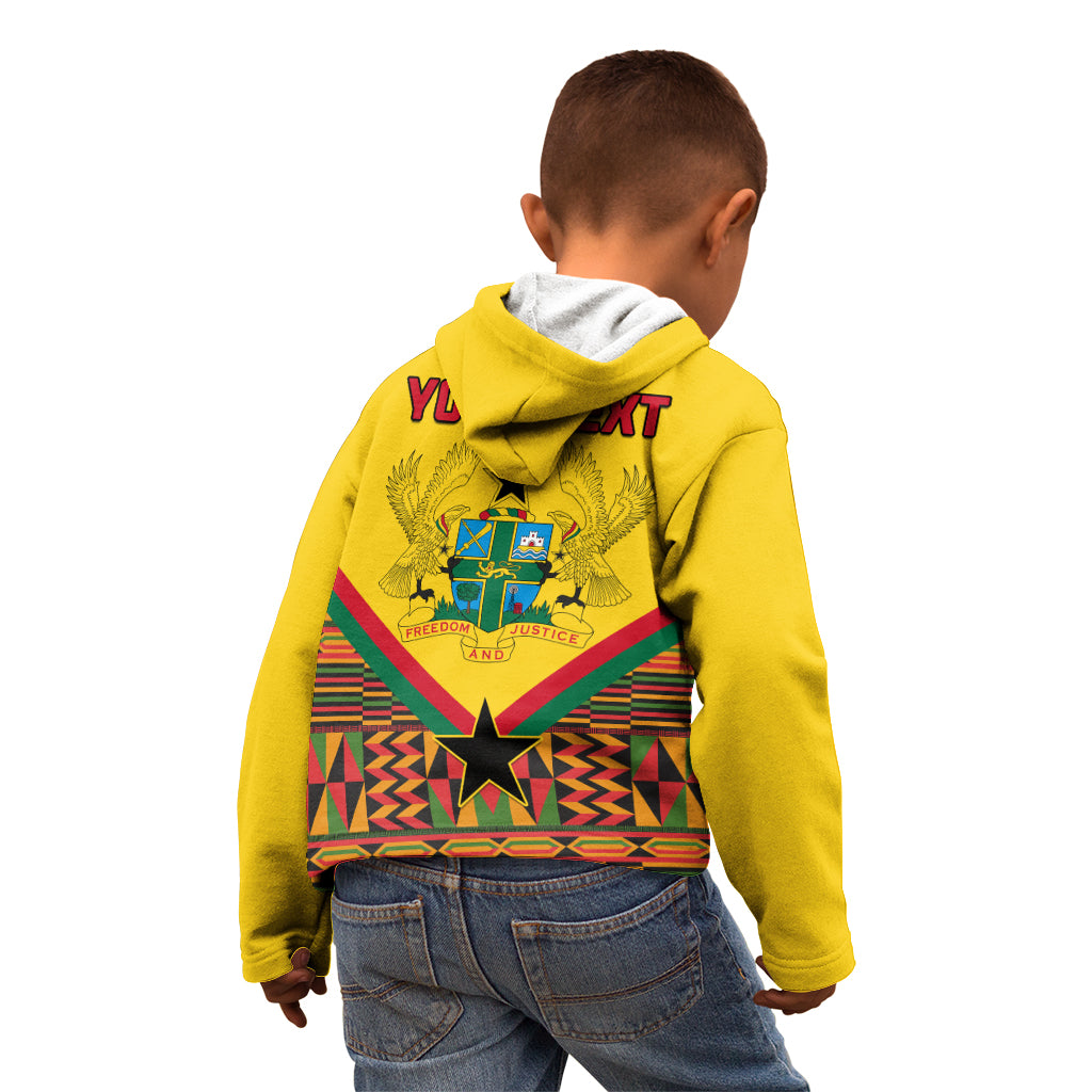 Ghana Independence Day Kid Hoodie Freedom and Justice African Pattern - Wonder Print Shop