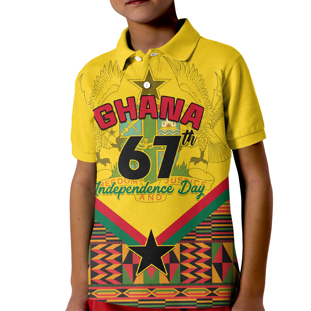 Ghana Independence Day Kid Polo Shirt Freedom and Justice African Pattern - Wonder Print Shop